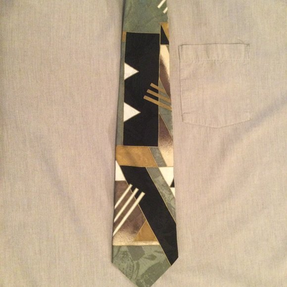 American Outpost Vintage 100% Silk Necktie - Picture 1 of 3